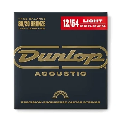 Imagen de Dunlop DAB1254 Bronze 80/20 Light 12 54 Acoustic Guitar Strings