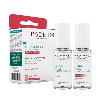 Imagen de PODERM TRATAMIENTO INTENSIVO hongos en las UÑAS 2 PRODUCTOS Para uñas difíciles de tratar Cuidado profesional Fácil y rápido SWISS MADE