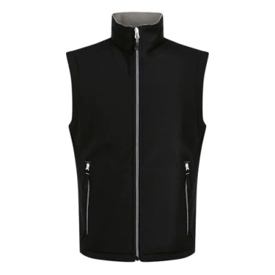 Imagen de Regatta Men&#039;s Ascender 2 Layer Softshell Bodywarmer Chaleco Aislante, Negro/Gris, L para Hombre