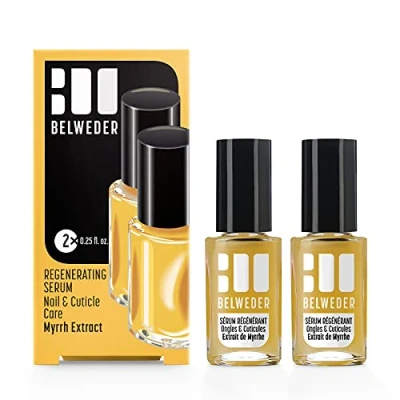 Imagen de BELWEDER Suero regenerador de uñas y cutículas con extracto mirra 2x7,5 ml Cuidado las dañadas Estimula la regeneración después postizas Fortalece repara