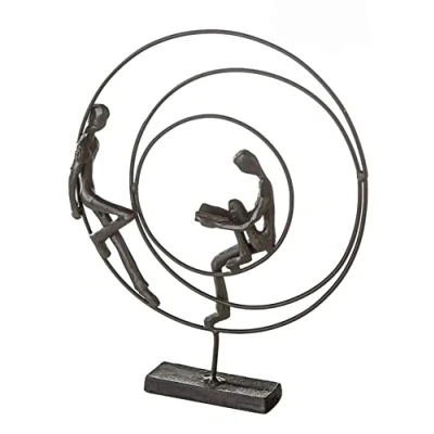Imagen de Casablanca Skulptur Design Figur Circles Eisen brüniert 74609