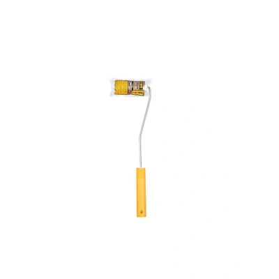 Imagen de HARDY WORKING TOOLS Kits de herramientas pintura, Rodillo antigota poliacrílico, Altura del pelo 12mm, Eslora 10cm, Diámetro 15mm, Blanco y amarillo, A0180 520000