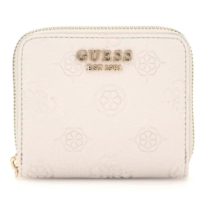 Imagen de Guess Cresidia Small ZIP Around Monedero, Mujer, Talla: One Size, Weiß