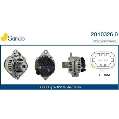 Imagen de SANDO 2010326.0 Alternador 12V 140A OPEL: Astra H Hatchback, Zafira B, GTC, SAAB: 9 3 Berlina, Familiar