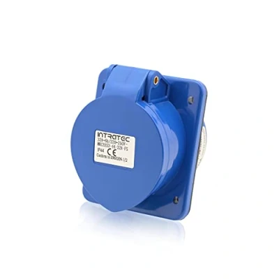 Imagen de CEE Enchufe empotrado (32 A, 230 V, 6 h, IP44, 3 pines, 2P+E), color azul