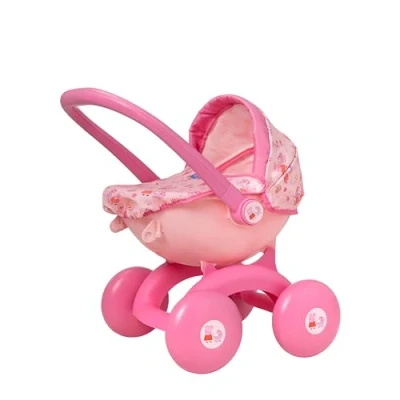 Imagen de Peppa Pig 4 en 1 Mi primer cochecito intercambiable para niños con capazo, silla de bebé y Patrón tema Pig, ropa cama delantal extraíble