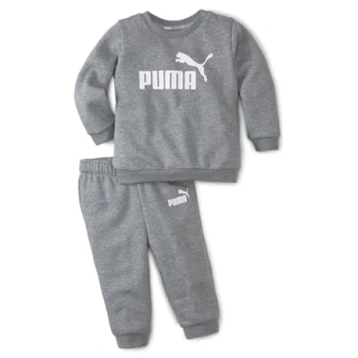 Imagen de Puma Minicats CREW Jogger Unisex SET Chándal para niños, Talla: 80, Medium gray heather