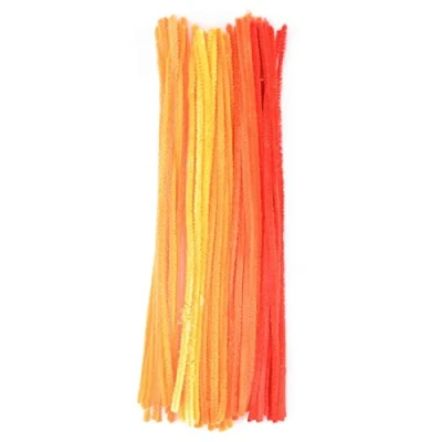 Imagen de Vaessen Creative 1601 008 Pfeifenreiniger zum Basteln und Dekorieren, Cheniulle, naranja, 30 x 0,8 0,1 cm, 50 Einheiten, Fibra sintética, 0.8 0.1 cm