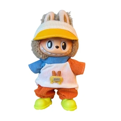Imagen de MAGIC SELECT Ropa de Muñeca Compatible con Labubu Peluche 17cm. Conjunto y Accesorios, Camiseta, Pantalon Visera (Peluche no Incluido).