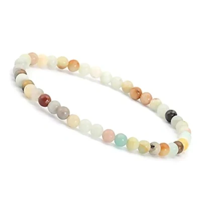 Imagen de Unique Gems Pulsera de piedras preciosas Amazonita Ø 4mm Chakra Energía