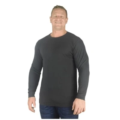 Imagen de KAM Espin Camiseta térmica de manga larga para hombre, tallas 2XL, 3XL, 4XL, 5XL, 6XL, 7XL, 8XL, gris, 8XL Grande