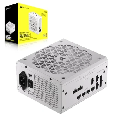 Imagen de CORSAIR RM750x Shift Fuente de Alimentación ATX Totalmente Modular Interfaz Lateral Compatible con 3.0 y PCIe 5.0 Modo Ventilador a Cero RPM Eficiencia 80 Plus Gold Blanco