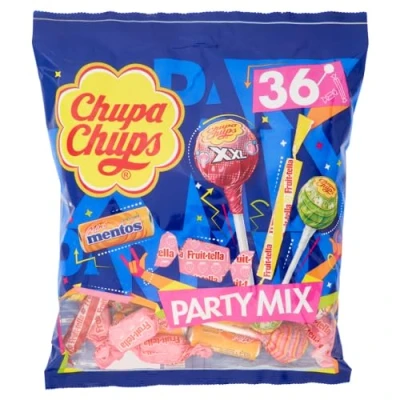 Imagen de Chupa Chups Party Mix, Golosinas y Caramelos de Sabores Surtidos Bolsa 400 gr