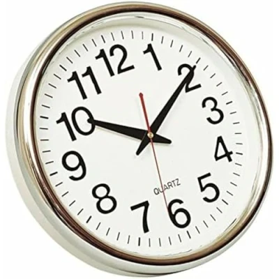 Imagen de Reloj q connect de pared plastico oficina redondo 30 cm marco blanco
