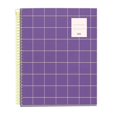 Imagen de Miquelrius Cuaderno A5, Cuadrícula 5 mm, tapa dura, Libreta A5 con 100 hojas microperforadas, 4 colores para organizar, Papel Extra Opaco 70 g/m², 2 taladros archivar