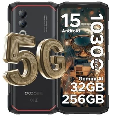 Imagen de DOOGEE Blade 20 Turbo 5G Movil Resistente, 10300mAh/33W Dimensity 7050 Android 15 Moviles Irrompible, 6,6&quot; 32GB + 256GB/2TB Teléfono Móvil para Mayores, Dual SIM/Face ID/NFC/GPS Telefono Rugerizado