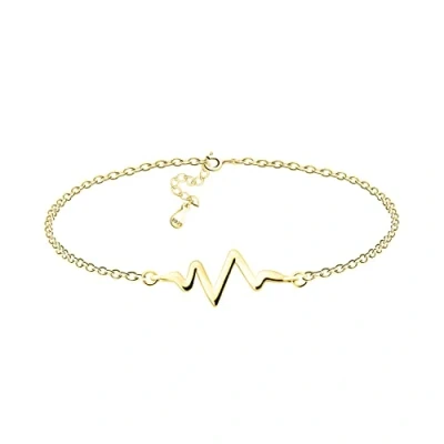 Imagen de Sofia Milani Pulsera para Mujeres en Plata de Ley 925 Chapada Oro Colgante Latido B0325