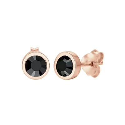 Imagen de Elli Pendientes para mujer de plata 925 con cristales negros, talla redonda 0302110216