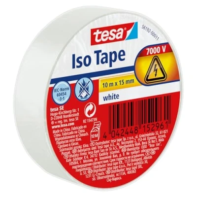 Imagen de Cinta aislante tesa en PVC (10 m x 15 mm) color blanco