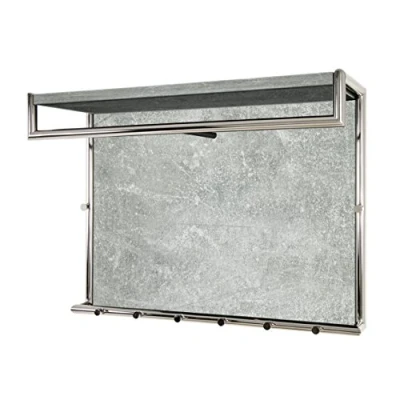 Imagen de HAKU Möbel Perchero de pared aspecto hormigón, cromo, MDF, metal Dim.: AN 80 cm x AL 60 P 30 cm, Estilo: Moderno