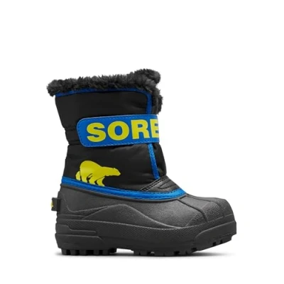 Imagen de Sorel Snow Commander Boot, Botas de Invierno Unisex niños, Black Super Blue 2024, 26 EU