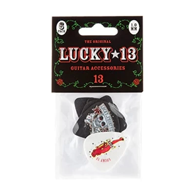 Imagen de JIM DUNLOP Púas Lucky 13 serie II, Saco de 6, 1,00mm, Lucky1, Multicolor