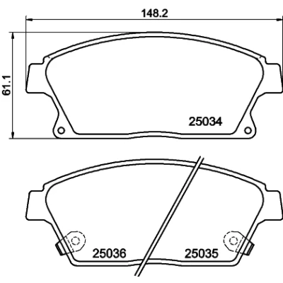 Imagen de HELLA 8DB 355 015 241 Juego de pastillas freno con avisador acústico desgaste accesorios OPEL: Astra J Hatchback, GTC