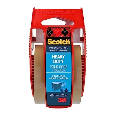 Imagen de Scotch Cinta adhesiva de embalaje extra resistente, habana, 48 mm x 20,3 m, 1 rollo en carrete manual/paquete
