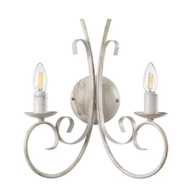 Imagen de ONLI 4885/AP2 Aplique 2 Luces de Metal Envejecido, Color Blanco,