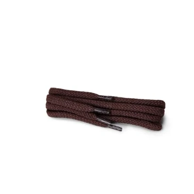 Imagen de Kaps cordones redondos, de algodón 100% duraderos, hechos en Europa, 1 par, colores y longitudes(100 cm 5 a 7 pares ojales / 79 marrón oscuro)