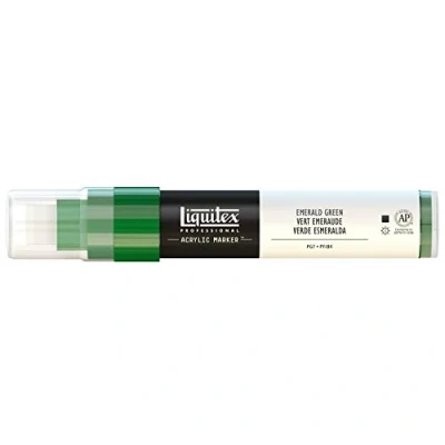 Imagen de Liquitex Rotulador de Pintura acrílica, Punta Ancha, Verde Esmeralda, 15 mm