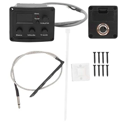Imagen de Sintonizador EQ de pastilla ukelele con pantalla LED Ecualizador 3 segmentos Accesorio instrumento musical para amantes del