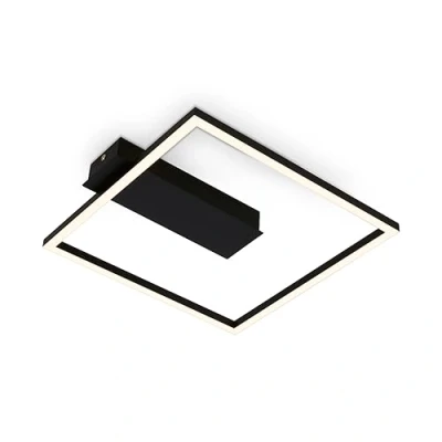 Imagen de BRILONER lámpara de techo LED Marco, con color luz blanco cálido, 12W, salón, dormitorio, 320x300x50 mm (LxAxA)