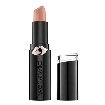 Imagen de Wet n Wild MEGALAST LIPSTICK Barra de Labios Hidratante con Color Intenso, Acabado Mate Larga Duración Vegana Never Nude, 1 Unidad