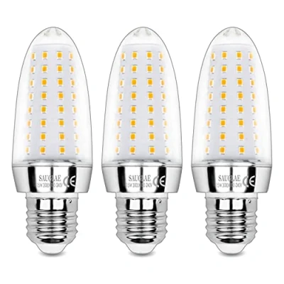 Imagen de SAUGLAE Bombillas LED de 15W, Incandescentes Equivalente 120W, Blanco Cálido 3000K, 1700 lm, Tornillo Edison E27, 3 Piezas