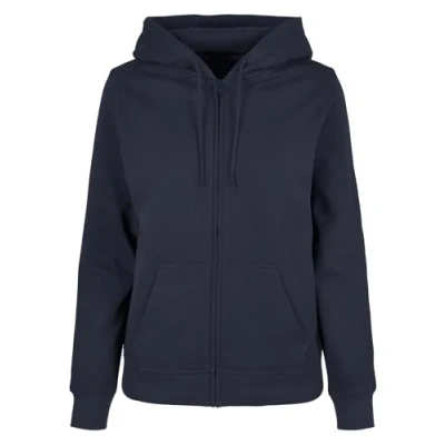 Imagen de Build Your Brand Sudadera básica con Cremallera para Mujer Capucha, Gris, L