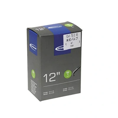 Imagen de SCHWALBE Luftschlauch Fahrrad Av1 45/45 Cámara 12AV1, 1/2x1.75 2 1/4, válvula Standard 45º, Unisex Adulto, Negro, 12.5 x 1.75
