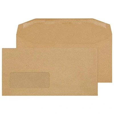 Imagen de Purely Everyday DL 110x220mm Mailer Gummed Window Envelope Manilla (Pack of 1000)