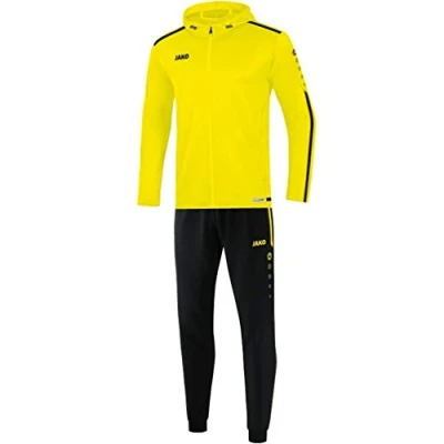 Imagen de JAKO Chándal para hombre de poliéster Striker 2.0 con capucha, amarillo neón/negro, talla 4XL, M9419