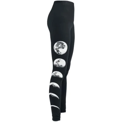 Imagen de Gothicana by EMP Mujer Leggings Negros con Luna L