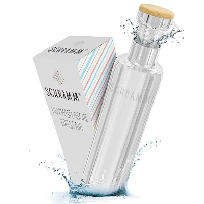 Imagen de Schramm® Botella térmica de Acero Inoxidable Seleccionable 500, 750 o 1000 ml aislada Doble Pared Tapa Rosca 100% Libre BPA, Talla:1000