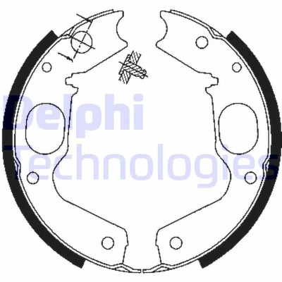 Imagen de DELPHI LS1898 Zapatas de Freno Mano MITSUBISHI: Pajero 2, Sport 1 SUV