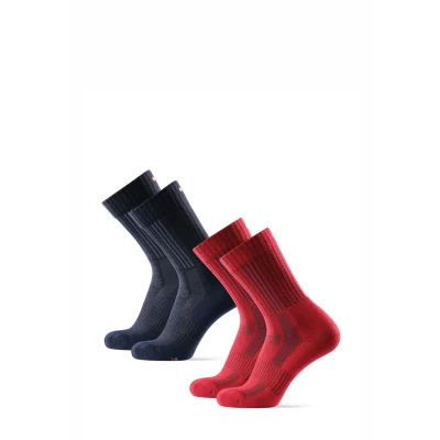 Imagen de Danish Endurance Premium Hiking 2 PACK Calcetines de deporte, Hombre, Talla: 39 42, Multicolor navy blue red