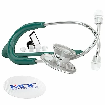 Imagen de MDF Instruments MDF747XP 09 Acoustica® Deluxe, Estetoscopio ligero de doble cabeza Garantía por vida &amp; Programa piezas gratuitas vida, Azul Turquesa