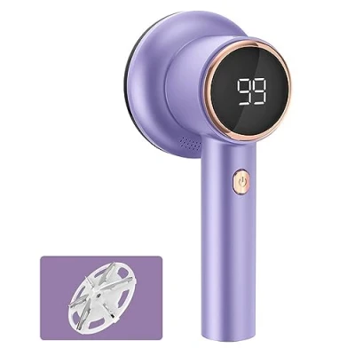 Imagen de Quitapelusas Eléctrico, Quita Pelusas Ropa Recargable, Cuchilla De 6 Hojas, Pantalla LED, Carga USB Pelotillas Electrico con Cepillo Estático Tener 3 Velocidades.