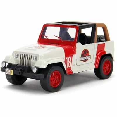 Imagen de Jada Toys Jeep Wrangler Jurassic Park Coche metal, 19cm, coleccionismo, multicolor (253253005), para niños