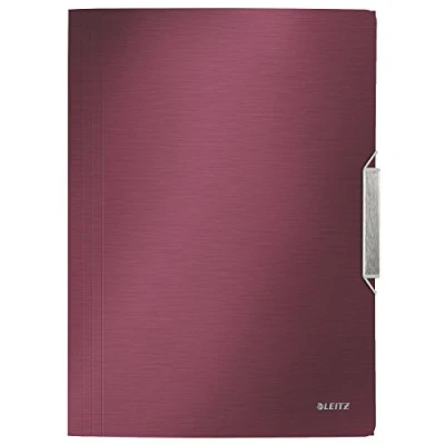 Imagen de LEITZ 39770028 Carpeta de gomas STYLE PP con 3 solapas DIN A4 color rojo granate