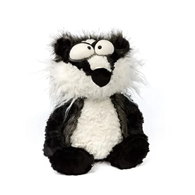 Imagen de Sigikid BeastsTown 39742 Dachs Dix Dax, Peluche para coleccionar, Regalar, Jugar, abrazar, Recomendar niños Adultos de 3 a 99 años, Blanco/Negro/Gris/tejón, 33 x 17 7 cm