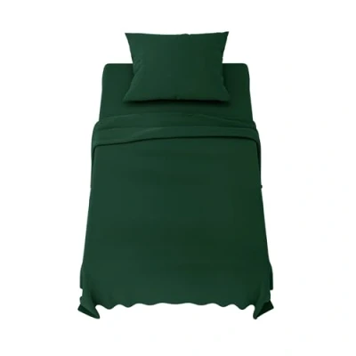 Imagen de Dreamzie Sabanas 90x190 cm Juego de 3 Piezas Poliéster Microfibra Cepillada Sabana Bajera, Encimera Cama y 1 Fundas Almohada (Sabanas 90, Verde)