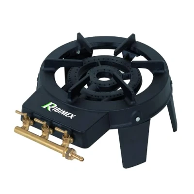Imagen de Ribiland prf390 Hornillo de gas, 2 quemadores, 3 patas, hierro fundido, 8,6 kW